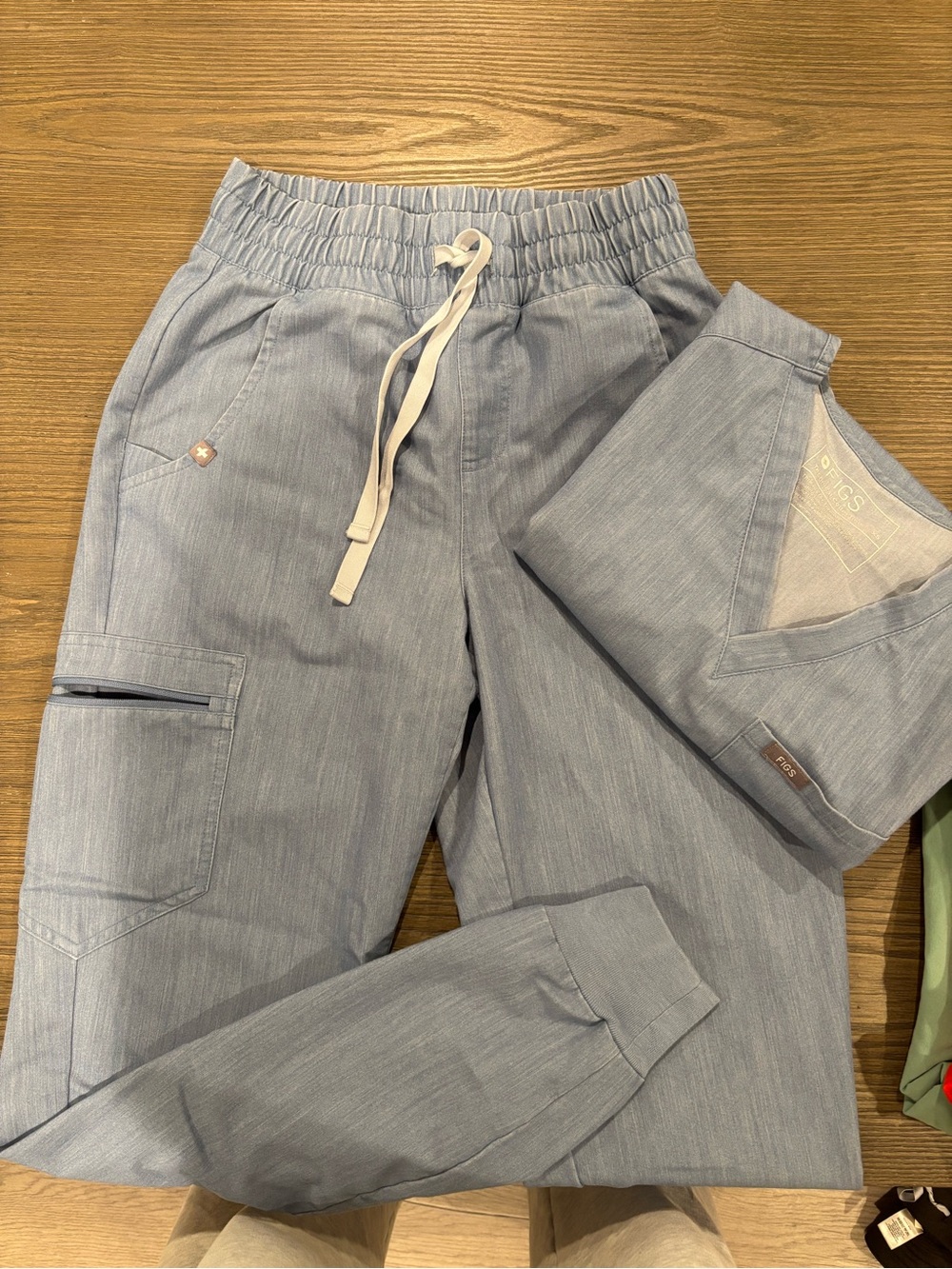 FIGS Chambray Scrub Set Catarina XS + Zamora XXS Tall